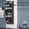 Over the Door Shoe Organizer Rack - 8-Tier Hanging Shoe Storage with 24 Large Deep Pockets, Space-Saving Heavy-Duty Door Shoe Rack for Closets, Bedroo