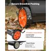 Push Lawn Sweeper, 26 in Leaf & Grass Collector with 7 cu. ft. Hopper Bag, Adjustable Brush Height & Spinning Brushes, Heavy Duty Yard Sweeper with Ru