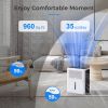 3L Dehumidifier, Electric Dehumidifier for 20m2 Home, Dual Peltier Technology, 30dB Ultra Quiet for Bedroom, Intelligent Defrost, 24H Timer