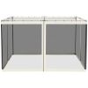 White Replacement Mesh Sidewall Netting for 10' x 12' Gazebos and Canopy Tents with Zippers, (Sidewall Only)
