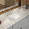 Lordear 21 Inch White Rectangular Undermount Bathroom Sink Ceramic Lavatory Vanity Sink Basin with Overflow