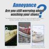 White Shoe Cleaning Cream, Portable Shoe Surface Care Paste with Sponge, Daily Sneaker Stain Maintenance Supplies