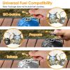 Foldable Portable Outdoor Gas Camping Stove 13000W Stepless Flame Control, Stainless Steel High Carbon Steel Copper Structure Supports 44lbs Multi Fue