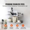 8.6" x 30" Stainless Steel Shelf, Wall Mounted Floating Shelving with Backsplash, 44 lbs Load Capacity Commercial Shelves, Heavy Duty Storage Rack for