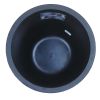 18in Mosswood Resin Planter, Matte Black