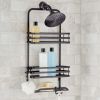Over the Shower Caddy, with 2 Baskets and Soap Tray, Matte Black