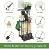 Heavy Duty Garden Tool Organizer Rack with Hooks â€“ Metal Yard Storage Stand for Long-Handled Tools Brooms Shovels Rakes â€“ Durable Outdoor Tool Hol