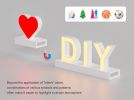 Magnetic LED Light Capital Letter, (E) H3.7" 3000K
