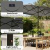 Garden sunshade umbrella, with base courtyard umbrella, outdoor umbrella, gray