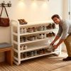 5-Tier Metal and Plastic Shoe Rack Organizer â€“ Space-Saving Narrow Floor Shoe Storage Shelf, Durable Multi-Layer Iron Design, No Wood, Easy Assembly