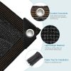 6ft*8.5ft Heavyweight black sunshade net with snap-on design for sun protection, windproofing, and patio/balcony shading.