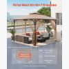 Gazebo Netting Replacement, Fit Most 10 x 10 x 7 FT Gazebo Curtain, Outdoor Garden Net, 4-Panel Sidewall Mesh Net, Patio Midge Netting with Double Zip