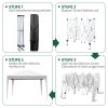 3 x 3m Two Doors & Two Windows Practical Waterproof Right-Angle Folding Tent White