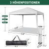 3 x 3m Two Doors & Two Windows Practical Waterproof Right-Angle Folding Tent White
