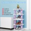 6 Tier Kids Shoe Rack, Collapsible Shoe Rack for Kids' Rooms, Foldable Vertical Shoe Organizer for Front Door Entrance, Compact Shoe Storage Shelf for
