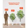 Artificial Dracaena Tree 6 ft, Fake Palm Tropical Plants with White Tall Planter, Faux Floor Silk Plant in Pot, Large Trees for Home Office Living Roo