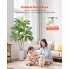 Artificial Dracaena Tree 6 ft, Fake Palm Tropical Plants with White Tall Planter, Faux Floor Silk Plant in Pot, Large Trees for Home Office Living Roo