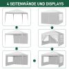 3 x 3m Two Doors & Two Windows Practical Waterproof Right-Angle Folding Tent White
