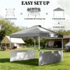 Pop up canopy tent, sunshade, carport, pavilion, dark gray