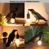 Crow Lamp - Raven Lamp with LED Bulb, Bird lamp, Crow Light Gothic Halloween Decor for Bedside Bedroom Living Room Decor