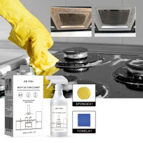 Kitchen Foam Surface Care Kit with Sponge & Cloth, Cooking Grease & Food Residue Lightening Spray, Household Stove Range Hood Daily Maintenance Suppli