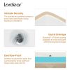 Lordear 21 Inch White Rectangular Undermount Bathroom Sink Ceramic Lavatory Vanity Sink Basin with Overflow