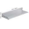 8.6" x 30" Stainless Steel Shelf, Wall Mounted Floating Shelving with Backsplash, 44 lbs Load Capacity Commercial Shelves, Heavy Duty Storage Rack for