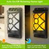 Outdoor Solar Dancing Flame Ground Lights 96 LED Beads Light Sensor Auto Switch, High Conversion Solar Panel Dust Rain Snow Resistant ABS Garden Path