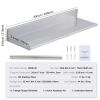 8.6" x 30" Stainless Steel Shelf, Wall Mounted Floating Shelving with Backsplash, 44 lbs Load Capacity Commercial Shelves, Heavy Duty Storage Rack for