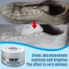 White Shoe Cleaning Cream, Portable Shoe Surface Care Paste with Sponge, Daily Sneaker Stain Maintenance Supplies