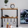 2 Tier Adjustable Clamp-On Desk Shelf, Metal Desktop Extension Organizer with Over Desk and Under Desk Storage, 13 Inch Desk Rack for Office, Home Wor