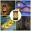 Outdoor Solar Dancing Flame Ground Lights 96 LED Beads Light Sensor Auto Switch, High Conversion Solar Panel Dust Rain Snow Resistant ABS Garden Path