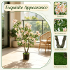36" Set of 1 Artificial Impatiens Tree with Mini Fruits Silk Flowers Home Decor Faux Plant for Living Room Bedroom Office