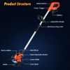 Lightweight Cordless Brush Cutter 800W Motor 15000 No-Load RPM, Multi-Angle Rotatable Trimming Head Dual Start Safety Lock Detachable Splash Baffle fo