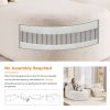 Boneless L-Shape Sectional Sofa with Curved Chaise,White Modular Chenille Compression Couch,30D High-Density Foam,Minimalist Modular Couches Sleeper f
