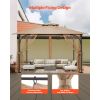 Gazebo Netting Replacement, Fit Most 10 x 10 x 7 FT Gazebo Curtain, Outdoor Garden Net, 4-Panel Sidewall Mesh Net, Patio Midge Netting with Double Zip