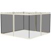 White Replacement Mesh Sidewall Netting for 10' x 12' Gazebos and Canopy Tents with Zippers, (Sidewall Only)