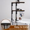 2 Tier Adjustable Clamp-On Desk Shelf, Metal Desktop Extension Organizer with Over Desk and Under Desk Storage, 13 Inch Desk Rack for Office, Home Wor