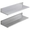 8.6" x 30" Stainless Steel Shelf, Wall Mounted Floating Shelving with Backsplash, 44 lbs Load Capacity Commercial Shelves, Heavy Duty Storage Rack for
