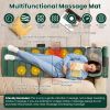 Full Body Massage Pad with Separable Shiatsu Neck & Foot Massagers, Adjustable Inflatable Waist Pillow 3 Heat Levels Custom Vibration Settings Foldabl