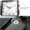 2 In 1 Wall Clock Photo Frame with Quartz Movement, 12 Photo Openings High Transparent Protective Cover ABS Material Back Hook Wall Mount for Living R