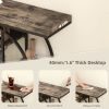 39.4" Console Table with Storage Shelves, Industrial Sofa Table for Living Room, Hallway, Rustic Oak