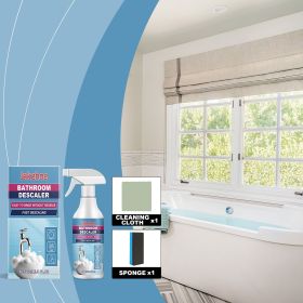 Foaming Bathroom Surface Care Spray Kit, Water Mark & Limescale Reducing Spray with Cleaning Cloth & Sponge, Household Bathroom Maintenance Supplies