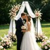 Multi-Size Modular Iron Garden Arch Freestanding Plant Trellis Frame, Segmented Tube Quick Assembly Design for Backyard Flower Bed Wedding Entryway Ba