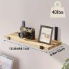 8-Pack 15.8" Floating Wall Shelves, Large Capacity Rustic Brown Storage Shelves â€“ Heavy-Duty Wall-Mounted Display Racks for Bedroom, Living Room, Cl