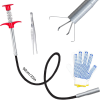 24or35 inch extendable drain cleaning with a four-pronged grabber and hose,a versatile tool for unclogging bathtubs, toilets, kitchen sinks, and drain