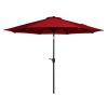 9' Red Crank Lift and 3 Position Tilt Patio Umbrella