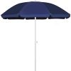 6FT Portable Picnic Outdoor Canopy Sunshade Beach Umbrella with Tilt Function, Small Patio Umbrella - UPF 50+ protection Garden Umbrella 6' Navy Blue