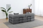 Convertible Sleeper Sofa Bed, Corduroy Folding Sofa Bed with Fixed-Shape Frame, Fold Out Floor Mattress Couch, Lazy Compression Sofa for Living Room,