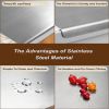 Stainless Steel Cutting Board for Kitchen - Large 304 Chopping Boards, Suitable for Meat Vegetables Bread and Baking,Kitchen Accessories,